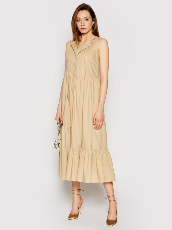 TwinSet TwinSet Ежедневна рокля 211TT2458 Кафяв Regular Fit