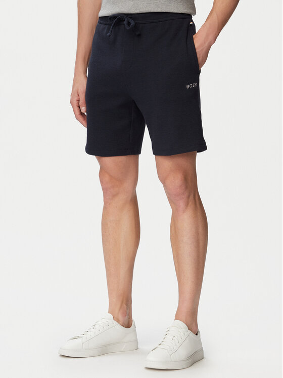 BOSS BOSS Pantaloncini sportivi Waffle 50535884 Blu scuro Regular Fit