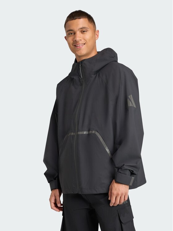 adidas adidas Kurtka przeciwdeszczowa 154711 Czarny Loose Fit
