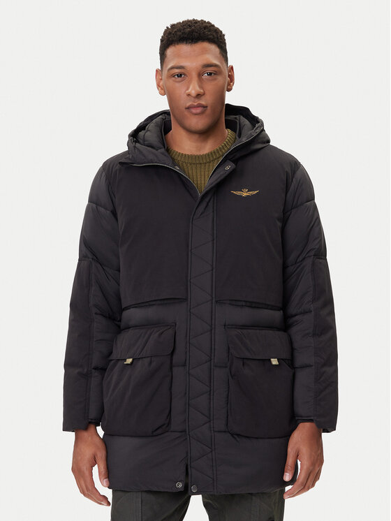 Aeronautica Militare Aeronautica Militare Žieminė striukė 252AB3015UCT04211 Juoda Regular Fit