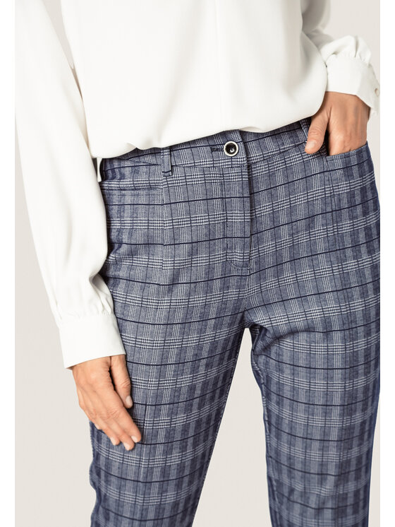QUIOSQUE QUIOSQUE Bavlnené nohavice QUIOSQUE 3TP002822 Tmavomodrá Regular Fit
