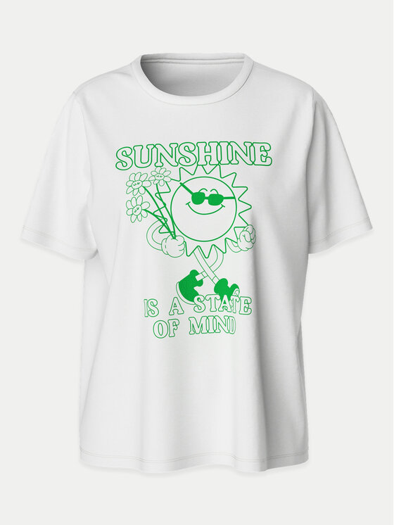 Pieces T-shirt Tulia 17156902 Bianco Oversize, taglia : XL