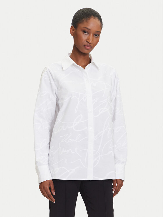 KARL LAGERFELD KARL LAGERFELD Košile A3W11021 Bílá Regular Fit