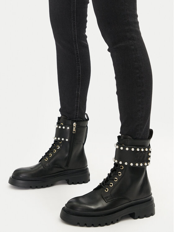 LOVE MOSCHINO LOVE MOSCHINO Schnürstiefeletten JA24235G0LIA0000 Schwarz