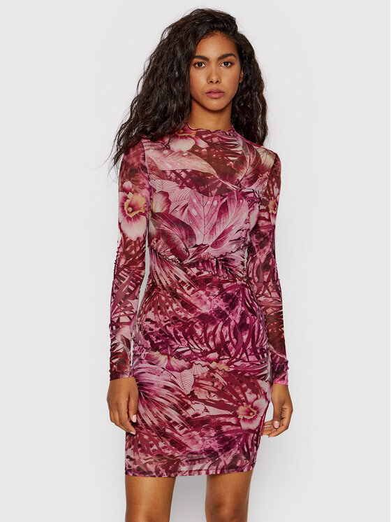 Guess Guess Φόρεμα κοκτέιλ Jemma W2RK24 KA4L1 Ροζ Slim Fit