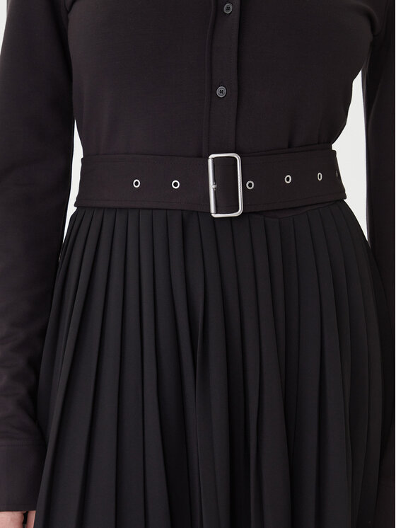 Tommy Hilfiger Tommy Hilfiger Marškinių tipo suknelė WW0WW48398 Juoda Regular Fit