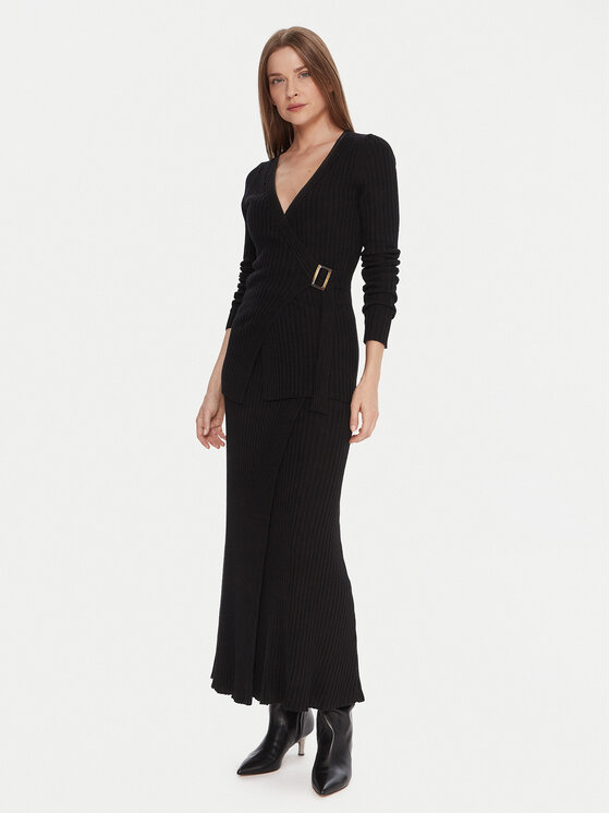 Kontatto Kontatto Fustă maxi 3M0955C Negru Regular Fit
