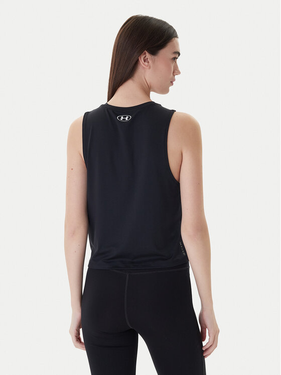 Under Armour Under Armour Marškinėliai Rush Energy Crop Tank 1383654-001 Juoda Loose Fit