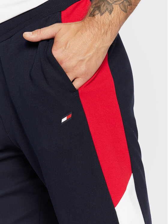 Tommy Hilfiger Tommy Hilfiger Pantaloni da tuta Colorblocked MW0MW25425 Blu scuro Regular Fit