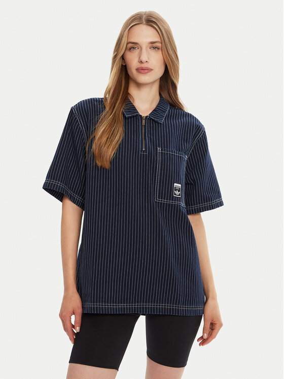 adidas adidas Polo Wabash JW0169 Tamnoplava Loose Fit