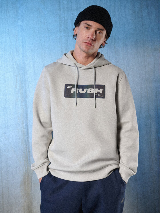 4F 4F Bluza IN MOTION Szary jasny Regular Fit