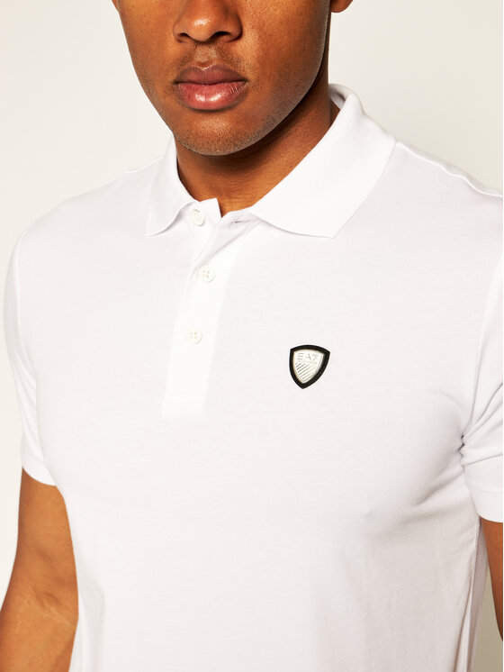 EA7 Emporio Armani EA7 Emporio Armani Polo 8NPF93 PJ03Z 1100 Biały Regular Fit