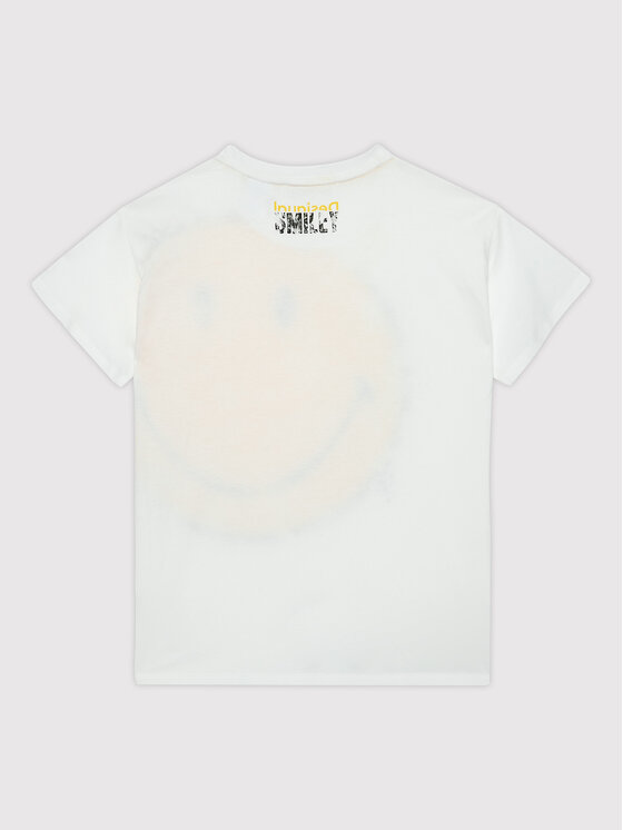 T-shirt SMILEY Hepburn 22SGTK13 Bianco Relaxed Fit...