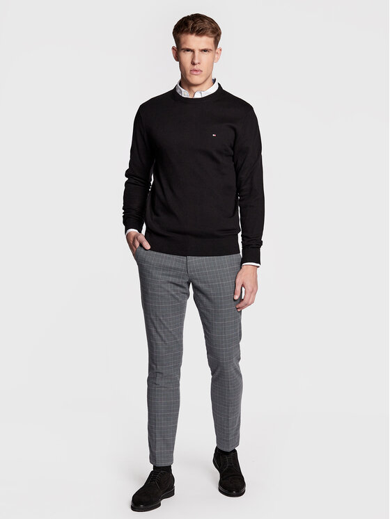 Tommy Hilfiger Tommy Hilfiger Maglione Pima MW0MW28046 Nero Regular Fit