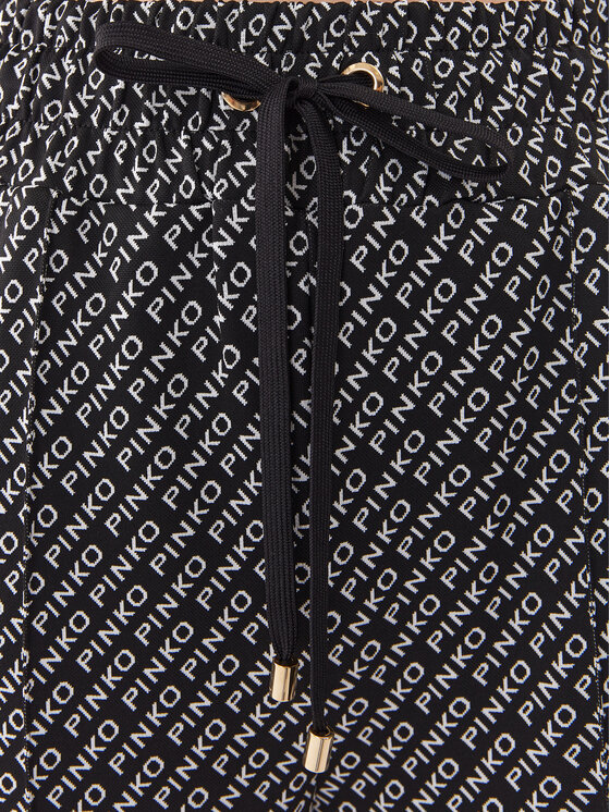 Pinko Pinko Spodnie materiałowe Patch 101657 A131 Czarny Relaxed Fit