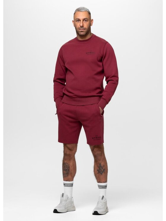 PITBULL PITBULL Bluza SAMPSON Bordowy Regular Fit