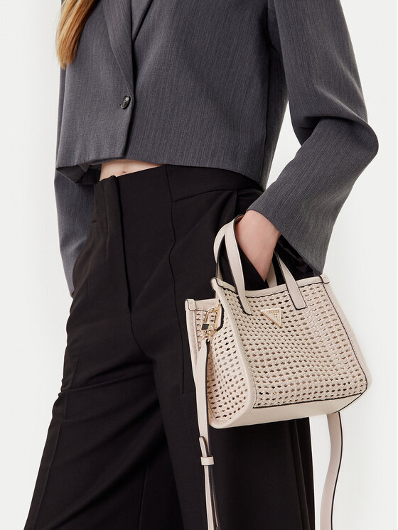 Guess Guess Ročna torba Brigitta Mini HWWZ72 06770 Écru