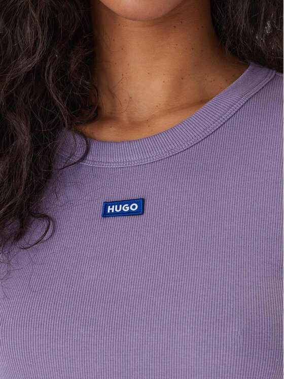 HUGO HUGO T-Shirt Easy 50523924 Fialová Slim Fit