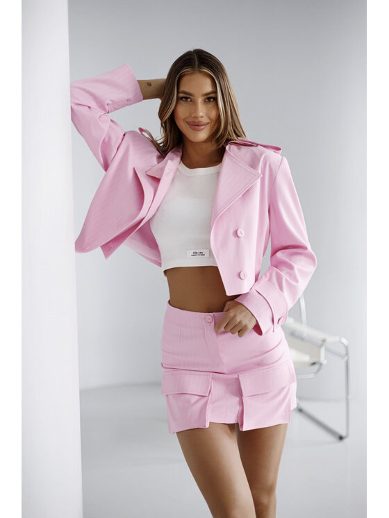 LilaLou LilaLou Spódnica mini Roksana Różowy jasny Regular Fit