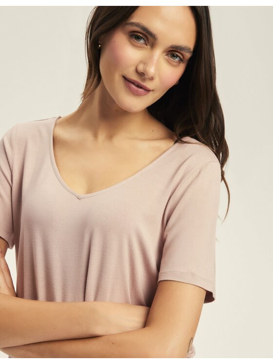 Esotiq Esotiq Piżama 43818 Różowy Regular Fit