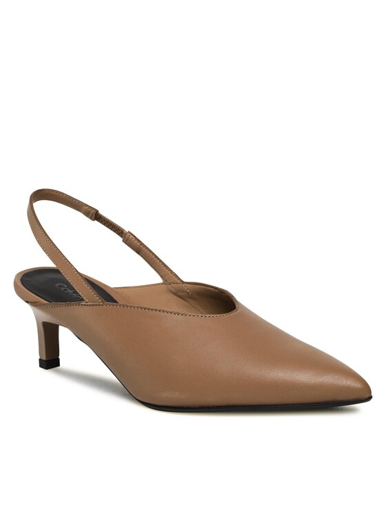 Calvin Klein Calvin Klein Sandali Geo Stil Slingback Pump 50 HW0HW01345 Marrone