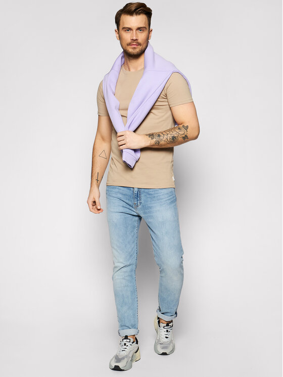 T-shirt Orrganic Basic 12156101 Beige Slim Fit