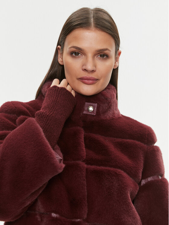 Patrizia Pepe Patrizia Pepe Шуба 2O0107/E5T7-M473 Бордовий Regular Fit