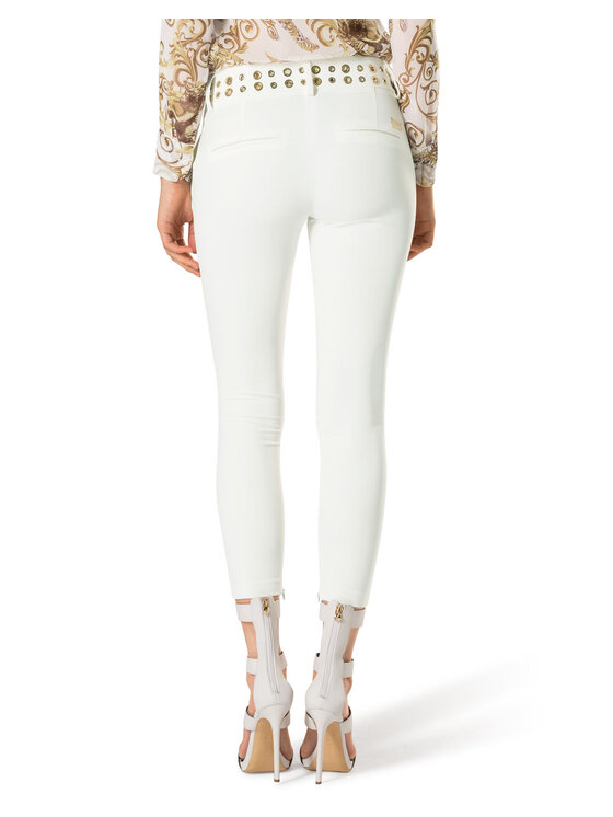 PHILIPP PLEIN PHILIPP PLEIN Spodnie materiałowe 30845 Biały Flare Fit