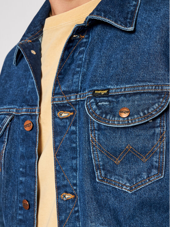 Wrangler Wrangler Kurtka jeansowa Icons W4MJUG923 112129142 Granatowy Regular Fit