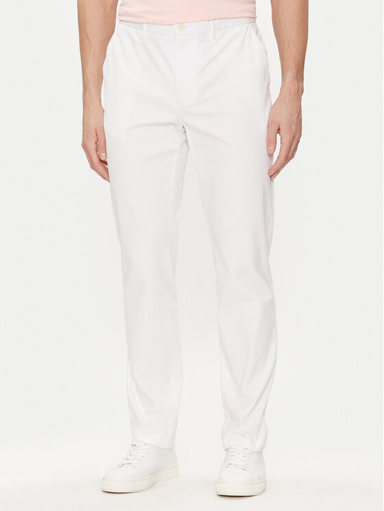 Tommy Hilfiger Tommy Hilfiger Pantaloni chino Denton MW0MW25964 Alb Straight Fit