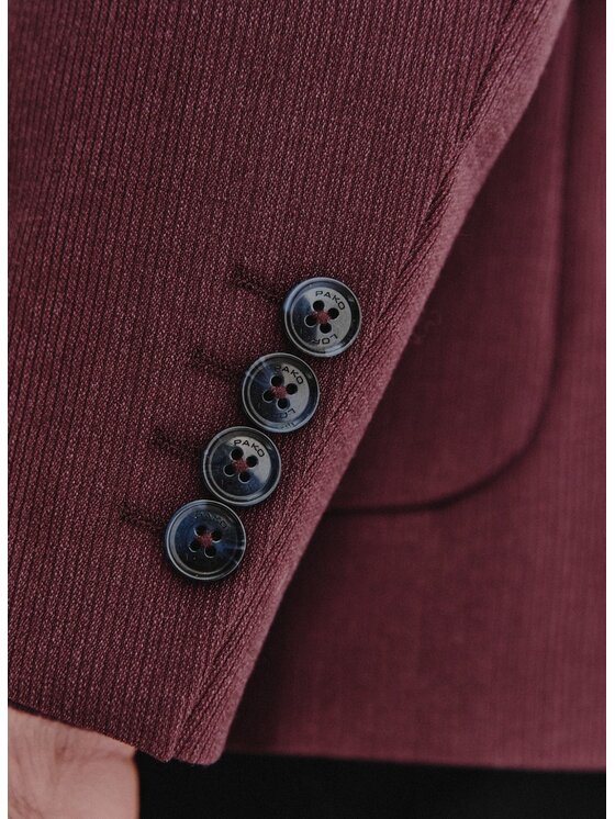 Pako Lorente Pako Lorente Marynarka P25WP-3X-029 Bordowy Slim Fit