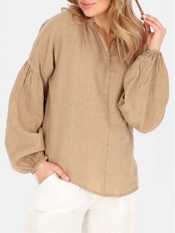 Perso Perso Blúzka CHLE256557F Hnedá Regular Fit