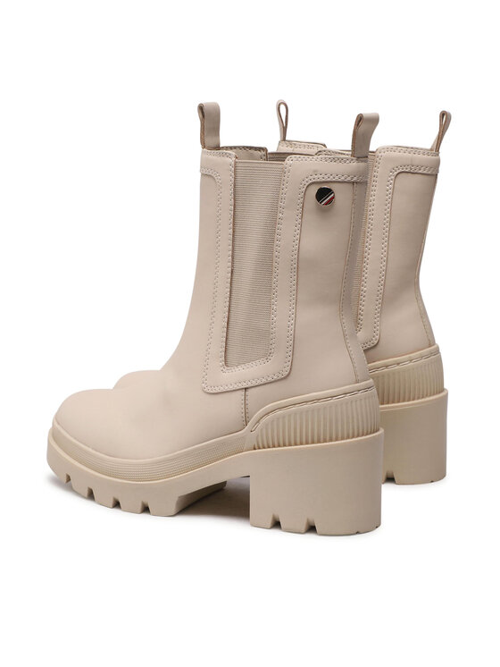 Tommy hilfiger stiefeletten beige clearance