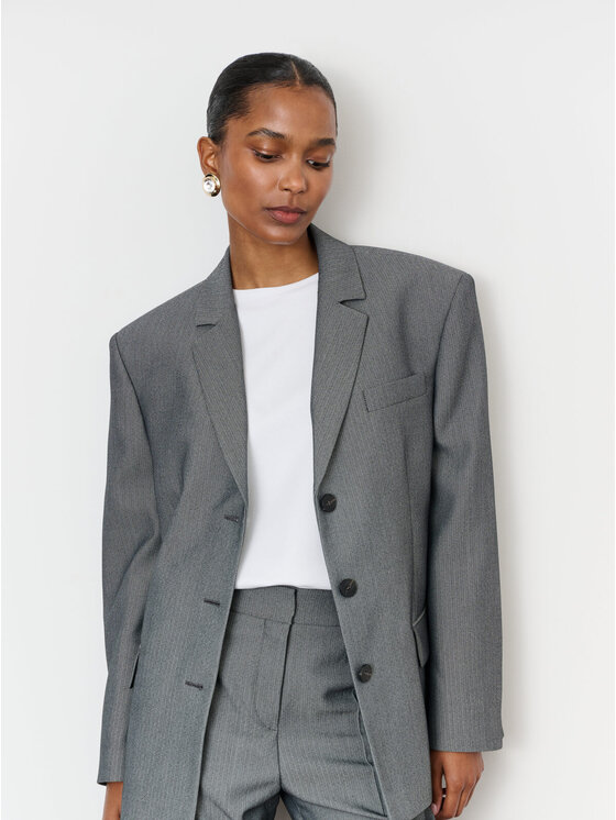 La Mania La Mania Marynarka VICE Szary Classic Fit
