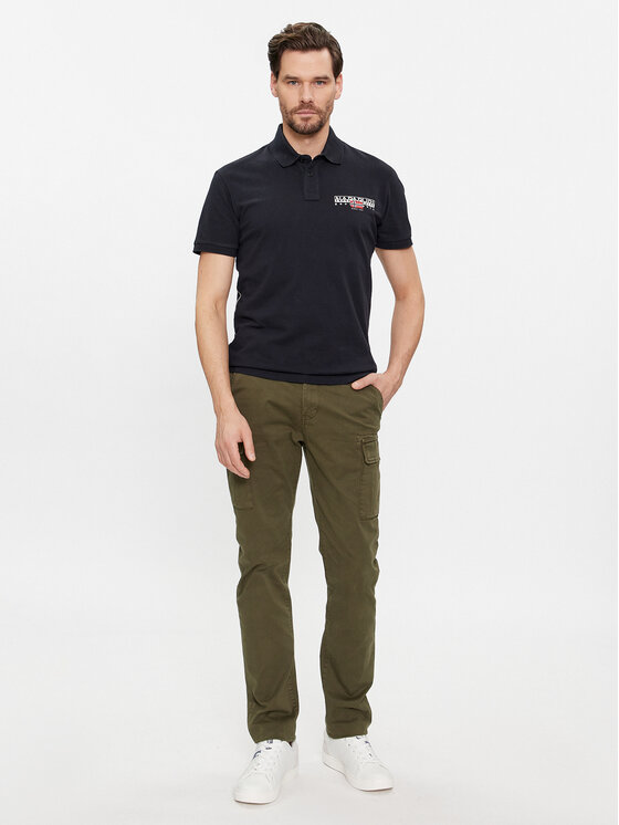 Napapijri Napapijri Polo särk E-Aylmer NP0A4HTN Must Regular Fit