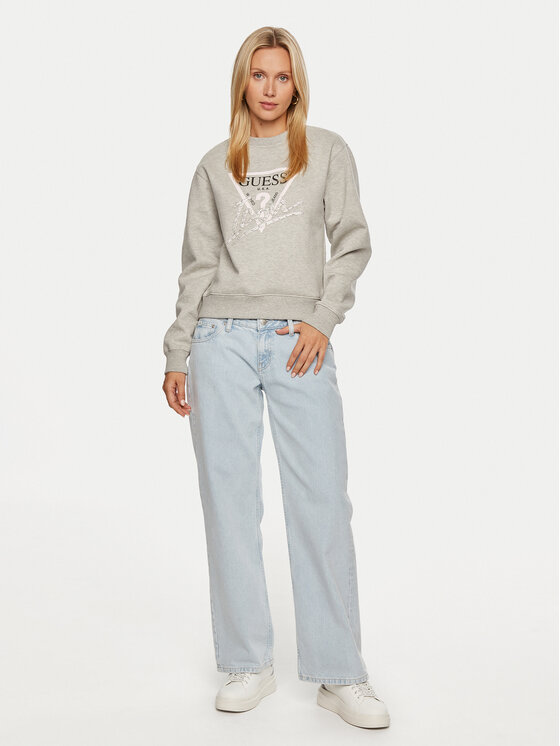 Guess Sweatshirt Icon W4YQ25 KB681 Gris Relaxed Fit Modivo