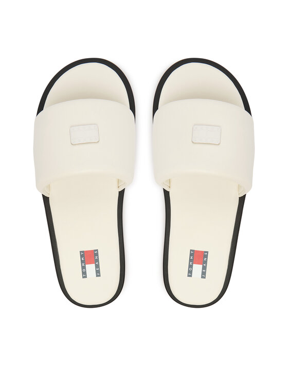 Tommy Jeans Tommy Jeans Şlapi Tjw Soft Padded Casual Slide EN0EN02950 Alb
