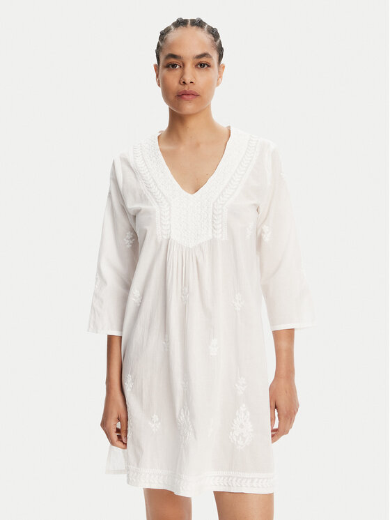 Selmark Selmark Nyári ruha BC198 Fehér Relaxed Fit