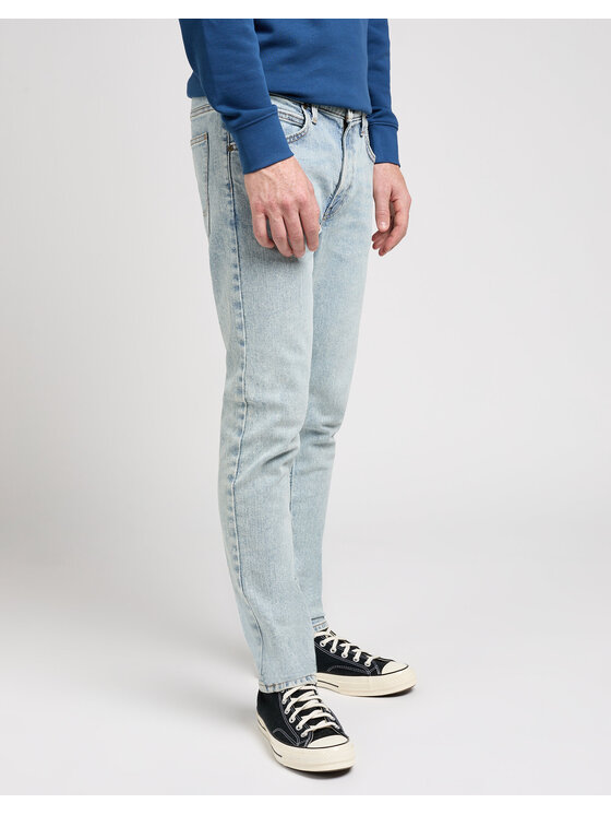 Lee Lee Spodnie materiałowe LUKE Niebieski Slim Fit