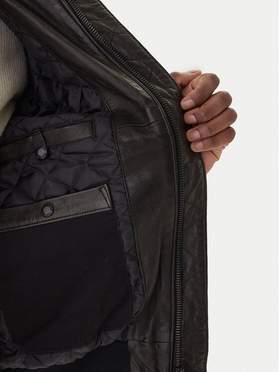 Aeronautica Militare Aeronautica Militare Lederjacke 252PN0963U100839 Schwarz Regular Fit