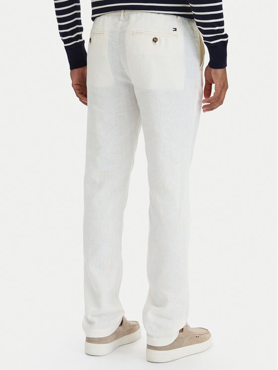 Tommy Hilfiger Tommy Hilfiger Pantaloni chino Denton MW0MW42337 Alb Straight Fit