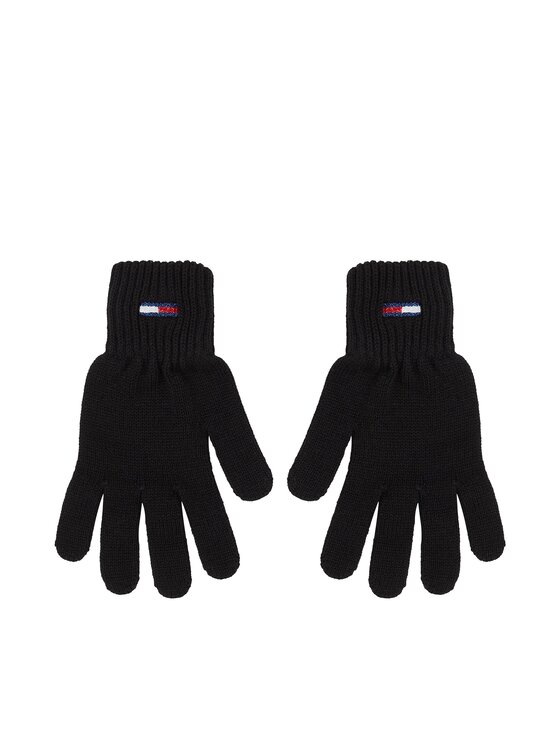 Tommy Jeans Ženske rokavice Tjw Flag Gloves AW0AW15480 Črna