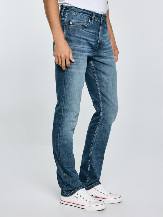 BIG STAR BIG STAR Jeansy TERRY HIGH WAIST Niebieski Slim Fit