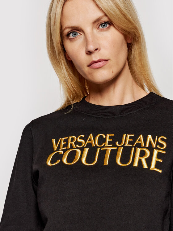 Versace Jeans Couture Versace Jeans Couture Bluza Logo Embro 71HAIT01 Czarny Regular Fit