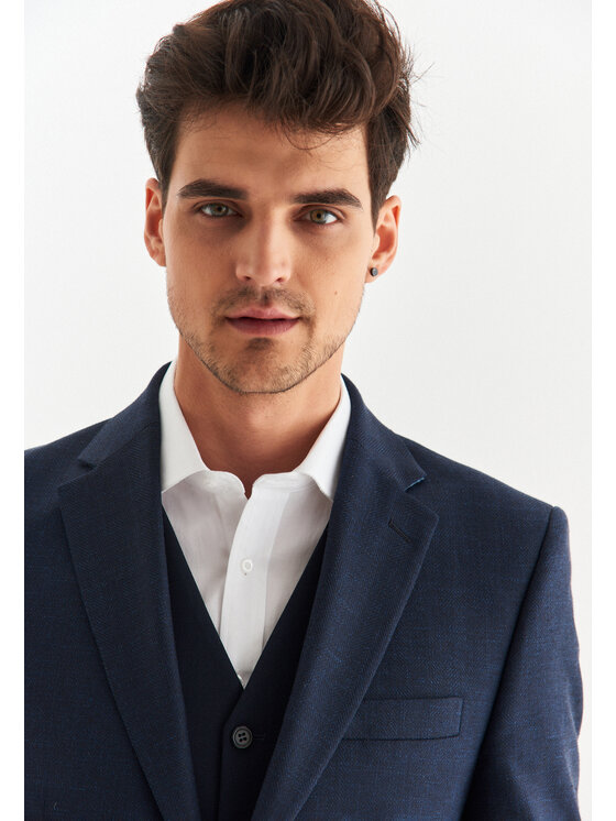 Pako Lorente Pako Lorente Marynarka P22WP-3X-030 Granatowy Slim Fit