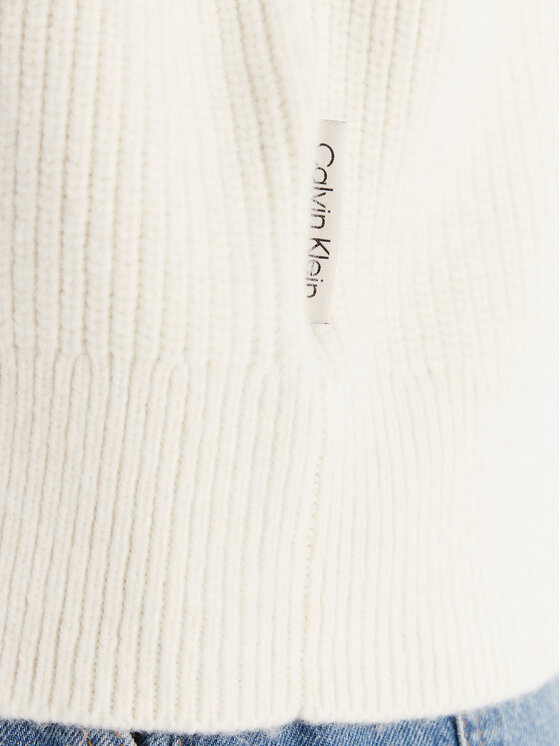 Calvin Klein Jeans Calvin Klein Jeans Džemperis Woolen Stitch LV044D372G Balts Regular Fit