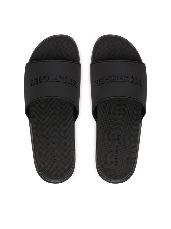 Tommy Hilfiger Tommy Hilfiger Klapki Dual Density Hilfiger Pool Slide FM0FM05797 Czarny