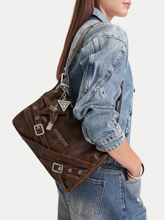 Guess Jeans Guess Jeans Ročna torba CEO-GUESS-S-008-10 Rjava