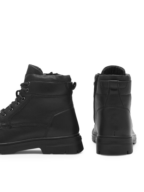 Lanetti Lanetti Schnürstiefeletten BENGAL-01 MBS Schwarz
