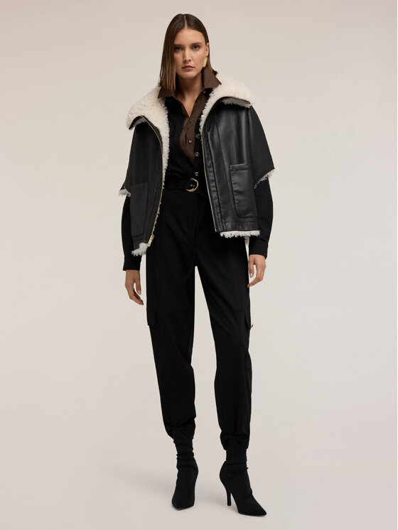 Motivi Motivi Pelliccia 8047W000058N0Z3 Nero Over Fit